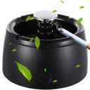 Smokeless Ashtray With Air Purifier And Aroma Diffuser, Negative Ion Generator, Ocean-Scented Perfume Strip, Activated Carbon Fiber Filter For Secondhand Smoke Absorption, Home Office Smoker Ashtray