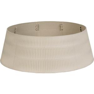 Christmas Tree Collar, 28.4" D Round Base Cover, Mixed Natural Grain Fiber Plastic Ring, Tree Skirt for Christmas Decorations (Wheat)