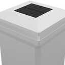 4.5" x 4.5" Composite Solar Deck Post Cap Light for a Trex Transcend Post (White) By Decks of PA - Single Light