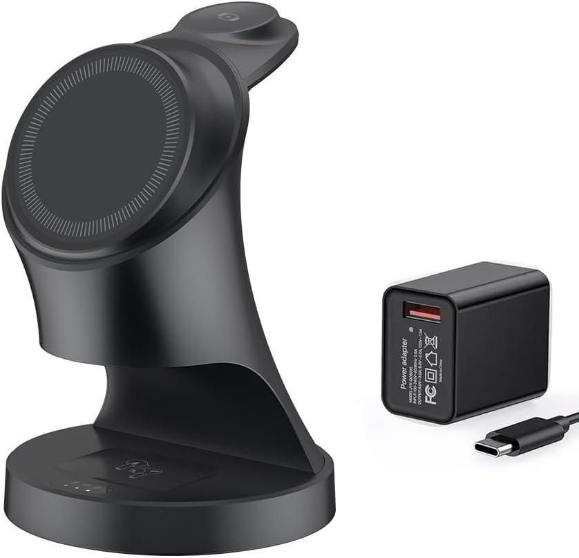 Wireless Charger,3 in 1 Magnetic Wireless Charger Stand, Fast Wireless Charging Dock for iPhone16/15/14/13/12 Series, Apple Watch Series, AirPods Pro. (Black)