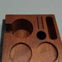 Espresso Accessories Organizer Box 58mm Espresso Tamping Station Rosewood Espresso Tools Stand for Tamper, Portafilter, Distributor, Funnel, WDT and Filter Basket