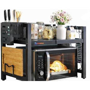 Microwave Oven Rack,Expandable Countertop Microwave Stand with.