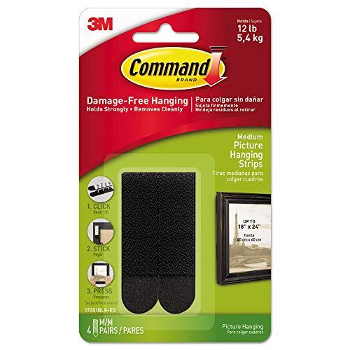 Command Medium Black Picture Hanging Strips