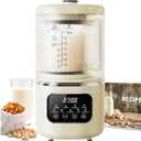 58oz Nut Milk Maker Machine, 10 in 1 Automatic Nut Milk Maker with 20 Blades, LED Display, Soy Milk Maker with 24H Delay Start&12H Keep Warm, Almond Milk Maker for Homemade Oat, Milk Shake, Beige