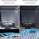 ZSLAIFU 5V LED Strip Lights, White USB LED Light Strip, 3.28FT Dimmable Cob LED Strip Light, High Brightness Short LED Strip for Display Cabinet, Living Room, TV Lights