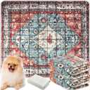 Washable Thickened Pee Pads for Dogs, 2 Pack (36"x42") Upgrade Reusable Puppy Pads with Non-Slip Rug, Super Absorbent Leakproof Puppy Training & Whelping Pads for Dogs, Doggie (36" x 42" (2 Pack, Thickened), Red-2)