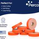 Perco Red Pricing Labels for Monarch 1131 Price - 1 Sleeve, 8 Rolls, 20,000 Price Marking Labels - with Ink Roll Included