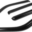 Auto Dynasty 4 Pieces Tape-On Window Visors Deflector Rain Guard Compatible with 1992-2000 Chevy Tahoe GMC Yukon C/K1500-3500 Suburban,Acrylic