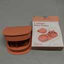 Silicone Foldable Novelty Dinner Plates, Baby Plates Travel Essential with Forks and Spoons, Microwave & Dishwasher Safe, Watermelon