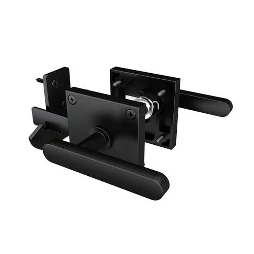 Sdstone Double Side Gate Latch，Heavy Duty Swinging Door Latch Gate Hardware for Wooden Fence,Gate Hardware for Right Inswing Outdoor Wooden Gates, Pool Gate, Backyard, Garden