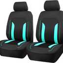 Car Front Seat Covers, Breathable Vehicle Seat Protectors with Mesh Construction and Foam Padding, Comfort Automotive Interior Chair Cover, Universal for SUV RV Truck (Mint Green)