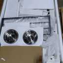 Real Relax 71" Double Dog Crate Furniture, Large Wooden Dog Kennel Furniture with 2 Drawers, Divider and Sliding Door, Indoor Dog House TV Stand for Medium Small Dogs, White