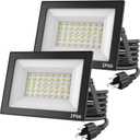 2-Pack 50W LED Flood Lights Outdoor 9000 Lumens Super Bright Security Lighting, IP66 Waterproof, 5000K Daylight Energy-Efficient Outdoor Lights for Garage, Garden, Lawn, Backyard