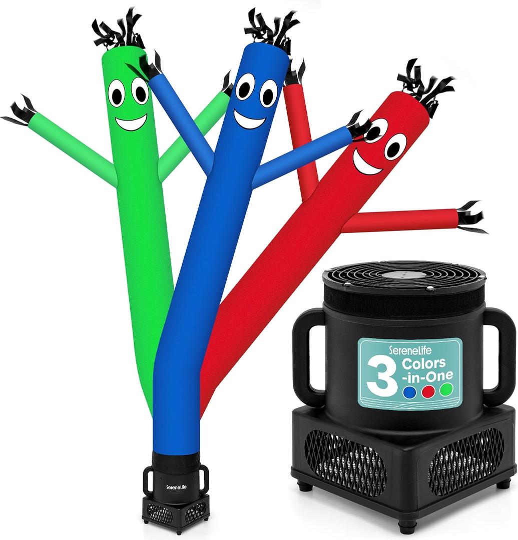 SereneLife Inflatable Air Dancer for Events - 6FT Wacky Waving Tube Guy Set with High-Speed Fan, Outdoor Inflatable Tube Man for Grand Opening Decorations and Display