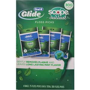 Oral-B Glide Floss Picks with Scope 300CT