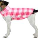 ASENKU Dog Sweater, Plaid Dogs Fleece Vest, Soft Comfortable Pet Pajamas, Warm Winter Puppy Shirt, Cold Weather Coat Jacket Pet Clothes for Small & Medium Dog Breeds