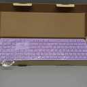 Wireless Keyboard and Mouse Combo - seenda Full Size 2.4G USB Wireless Keyboard Mouse Set, Quiet Cordless Computer Keyboard Mouse for Windows, Laptop, PC - Purple