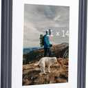 2 Pack 11x14 Picture Frames Black, Display Picture 8 x 10 with Mat, Photo Frame for Wall Gallery Mounting
