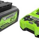 Greenworks 24V 4.0Ah Lithium-Ion Battery (Genuine Battery) & 24V Battery Charger (Genuine Charger)