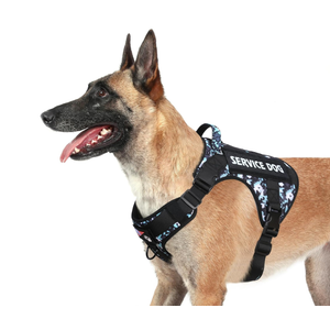 voopet Tactical Dog Harness - Military Emotional Support Service Dog Vest with Handle & Molle for Dogs, Easy Control No Pull ESA Dog Vest, Small (No Patch)