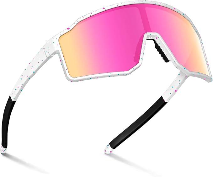 Polarized Kids Sunglasses, UV400 Protection Baseball Sunglasses for Youth Boys Girls, Softball Cycling Running Sports Glasses