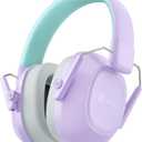 iClever Noise Cancelling Headphones for Kids Adults, SNR 29dB Safety Noise Reduction Ear Muffs for Autism Sensory &Concentration Aid, Ear Hearing Protection for Fireworks/Event/Monster Truck/Concert (Purple)