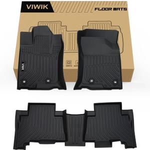 VIWIK Floor Mats Fit for Toyota 4 Runner 2013-2024 / for Lexus GX460 2014-2023, TPE Rubber Car Mats All Weather Custom Floor Liners for 4Runner 2013-2024 1st and 2nd Row Non-Slip Odorless