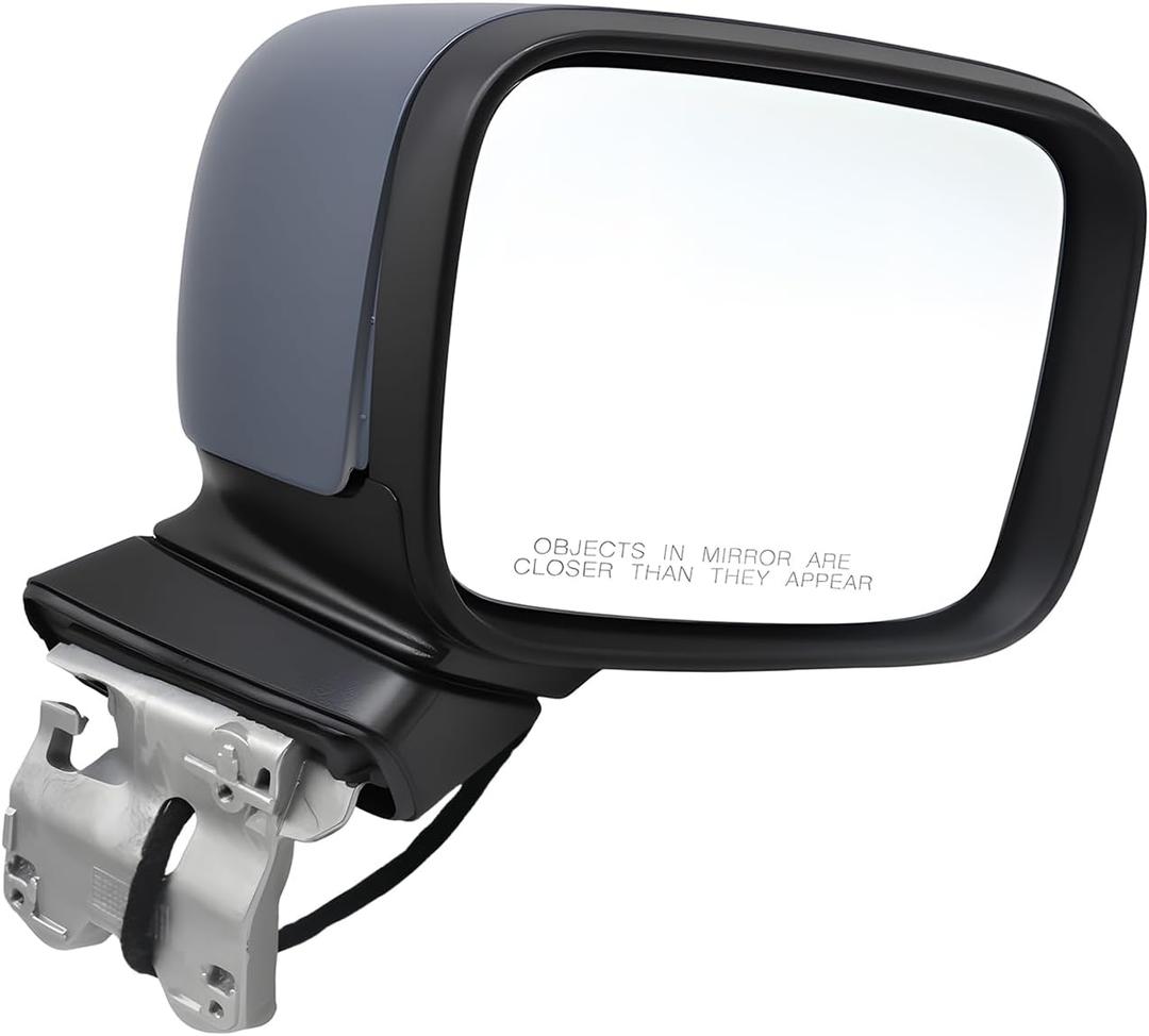 Right Passenger Side Mirror Assembly Compatible with Renegade 2015-2023 Heated & Signal Light (and Temperature Sensor) Prime Paint 7+2 Pins