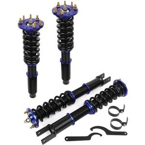 Coilover Struts Spring Shocks Adjustable Height Coilovers Suspension Struts Coil Spring Shocks and Struts Full Set Kits ECCPP Fit for 2008 2009 2010 2011 2012 for Honda for Accord - Blue
