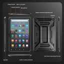 All-New Amazon Fire Max 11 Tablet case (13th Generation, 2023 Release), DJ&RPPQ Full Body Rugged Hands-Free Viewing Stand Back Cover with Screen Protector, Incompatible with iPad Samsung - Black
