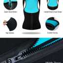 NonEcho Women Sauna Sweat Suit Sleeve Spa Cami Hot Neoprene Slimming Workout Vest Body Shaper Waist Trainer Top (Black, XL)