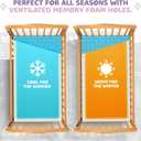 2 Crib Mattress Topper Memory Foam - Waterproof Breathable Soft Washable Cover 52 x28 x 2 Fits Standard Size Cribs & Toddler Beds by Sleepah