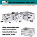 Storage Crates 3 Pcs Wooden Crates Decorative Boxes,Nesting Storage Container Rustic White,Boxes for Storage, Display,Decor