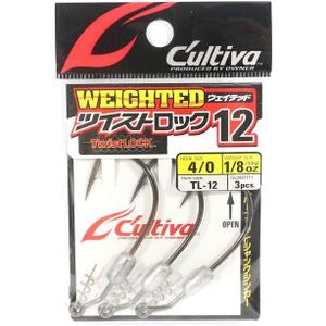 Owner TL-12 Waited Twist Lock Hook 12 11692 Fishing Hook (4/0-1/8oz)