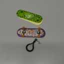 36mm Fingerboard Complete Wood Pro Set-Up Keychain with Stickers