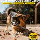 BLACKDOG Military Dog Shock Collar - 4200ft Dog Training Collar with Remote, 4 Training Modes, Flashlight & Strobe, 3-Month Battery, IP67 Waterproof Dog E Collar for All Breeds 5-150lbs (Beige)
