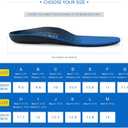 Plantar Fasciitis Insoles for Men Women - Orthotics Inserts, Shoe Insoles Arch Support Flat Feet Inserts Work Boot Insoles for Standing All Day (Mens 7-7 1/2 | Womens 9-9 1/2) (Blue)