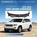 ALMULOO Windshield Wiper Cowl Panel Compatible with 2011-2015 Jeep Grand Cherokee Replacement for 55079197AH CH1271101 Air Inlet Grille Window Panel Cowl Cover Plastic Black