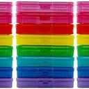 Novelinks Photo Case - 4" x 6" Storage Boxes - 24 Pack Multi-colored Photo Organizer