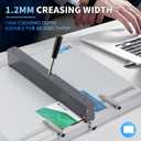 Mxmoonant Manual Creasing Machine 60-500g Paper Folding Creaser with 2 Adjustable Block & Metric/Imperial Positioning Ruler for Paper Sheet Cardstock