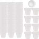 Fcacti 54 Pcs Small Mini White Clay Pots 2.1'' Terracotta Pot Clay Ceramic Pottery Planter Cactus Flower Pots Succulent Nursery Pots- Great for Window Boxes, Cactus, Plants, Crafts, Wedding Favors