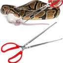 Snake Feeding Tongs,15 Inch Reptile Feeding Tongs,Extra Long Large Tweezers for Corn Ball Python Accessories,Bearded Dragon Tank Accessories,Pet Terrarium Supplies for Leopard Crested Gecko,Lizard (1PCS)