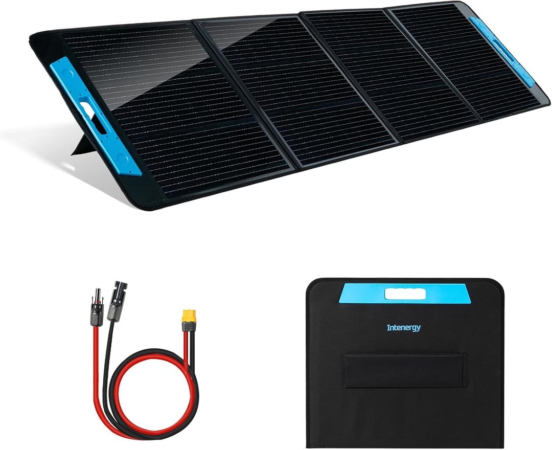 200W Foldable Solar Charger kit,IP65 Water-Resistant Folding Solar Panel Portable Power Station,XT60 to MC4 Connector for Outdoor Adventures, Emergency and Camping