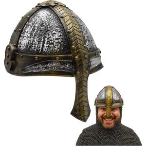 Nicky Bigs Novelties Medieval Nasal Norman Helm Norse Spangenhelm Helme German Gladiator Viking Helm Knight Helmet Spartan Helmet Medieval Renaissance Fair Reenactment Cosplay