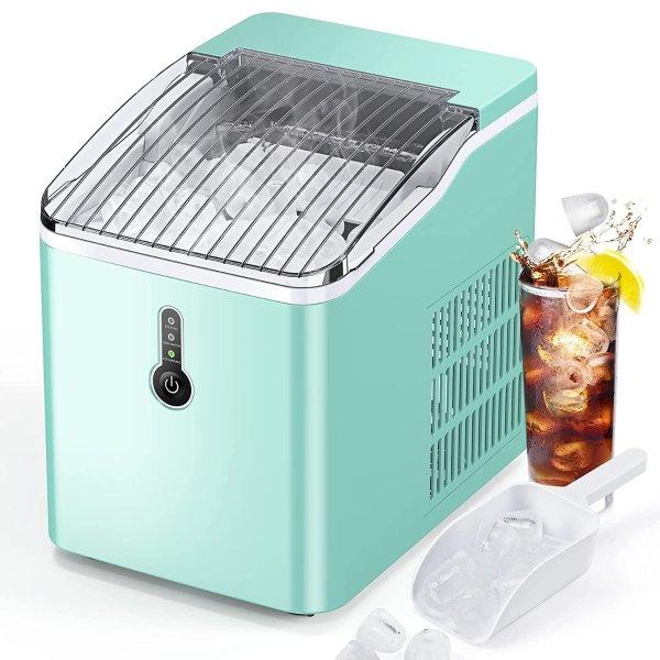 FREE VILLAGE Ice Maker Countertop, Portable Ice Maker, Model Z3912-Green