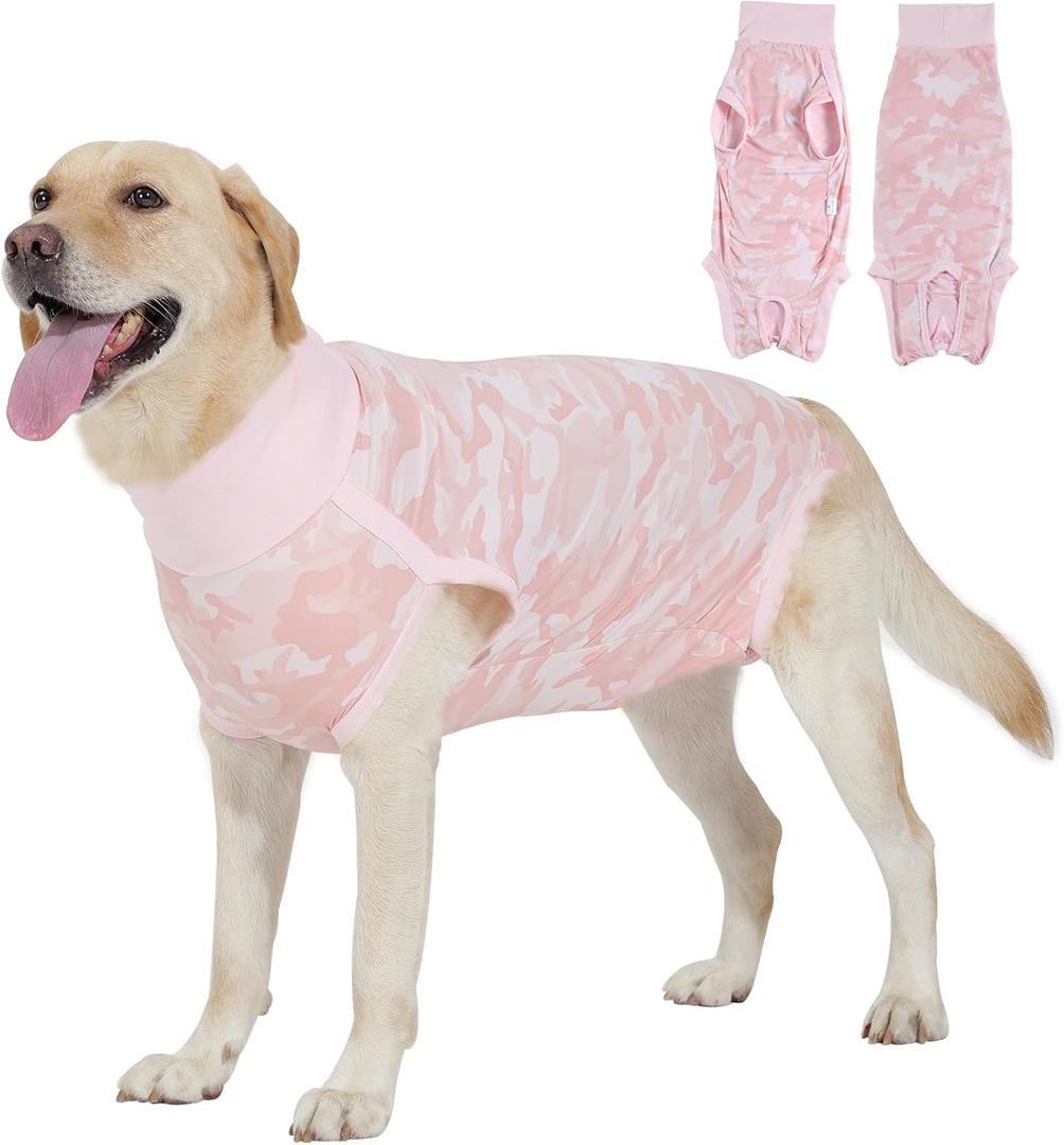Dog Recovery Suit Female Spay, Dog Surgery Suit Male Neuter Onesie for Dogs, Pink, XL
