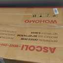 WOHOMO Folding Desk, 31.5" Small Desk for Small Spaces, Easy Assemble Foldable Computer Desk for Laptop, Mini Portable Working Table Narrow Wooden Writing Workstation for Home Office, White