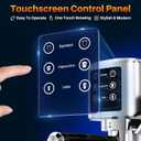 Espresso Machine 20 Bar Touchscreen Espresso Maker with Automatic Milk Frother for Cappuccino Latte,Stainless Steel Coffee Machine with Independent Frothing and Dual Heating System,Easy to Clean