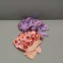 YANIBEST 2 PCS Baby Bonnet Silk Satin Bonnet for Kids Sleeping Cap Curly Natural Hair Silk Bonnets for Girls Boys Infant (5-12 Years, Strawberry)