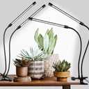 Black Grow Lights for Indoor Plants, 168 LEDs Clip Plant Lights, Full Spectrum LED Plant Growing Lamps with Flexible Gooseneck 4/8/12/18H Timer, 3 Spectral Modes, 10 Dimmable Levels, 2Head x 2 Pack